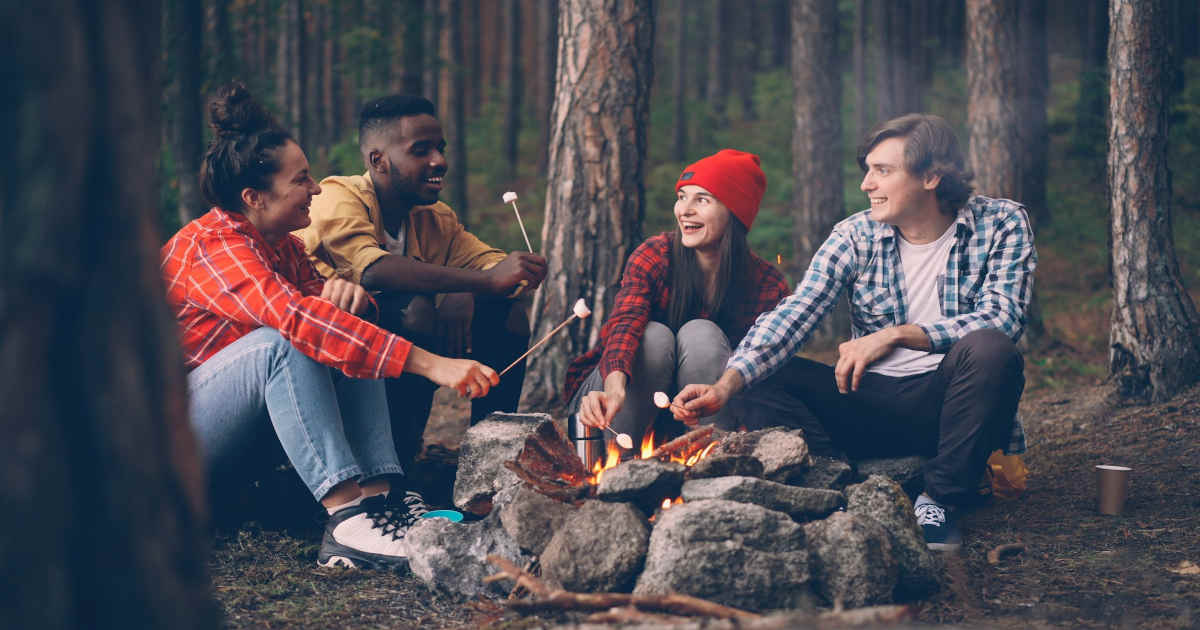 roasting marshmallows